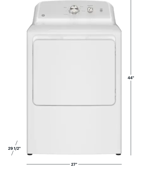 GE - 7.2 Cu. Ft. Gas Dryer with Long Venting up to 120 Ft - White with Silver Matte