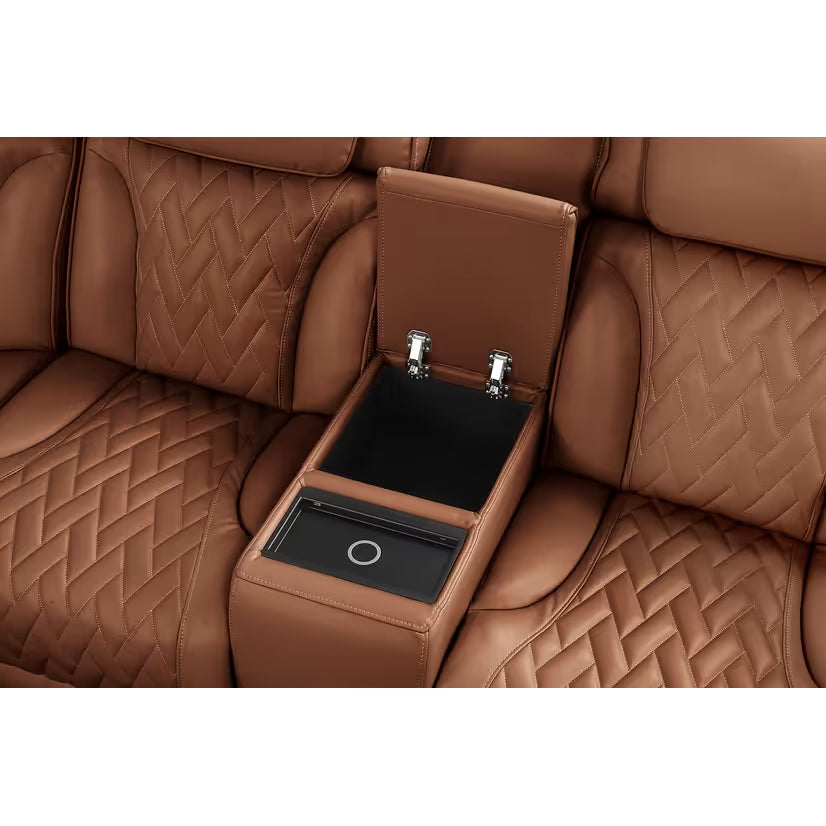 Skyline (Brown Caramel) Reclining Sectional