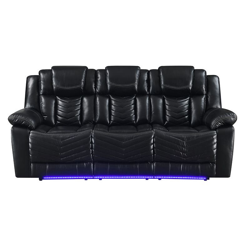 Lucky Charm (Black) Reclining Living Room Set