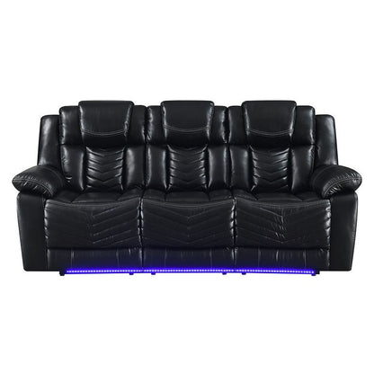 Lucky Charm (Black) Reclining Living Room Set
