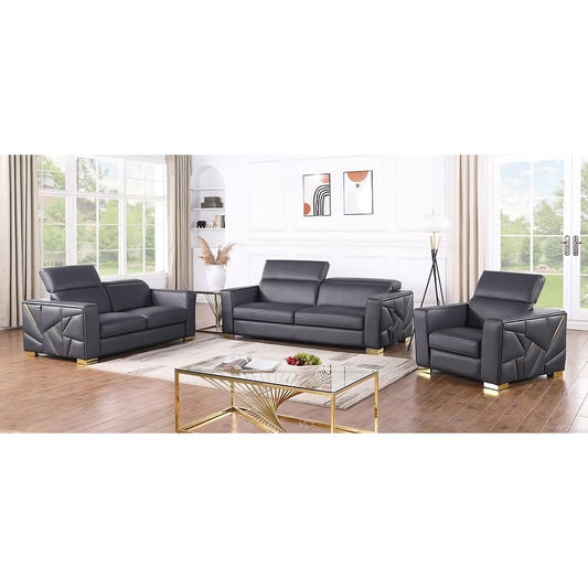 Astra Reclining Living Room Set (Dark Navy)