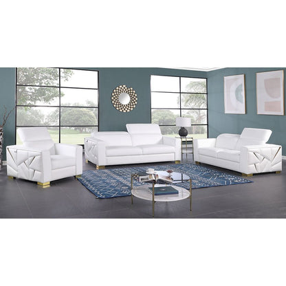 Astra Reclining Living Room Set (White)