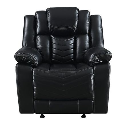 Lucky Charm (Black) Reclining Living Room Set