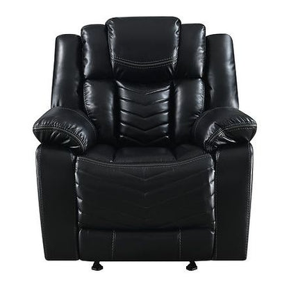 Lucky Charm (Black) Reclining Living Room Set
