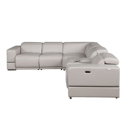 Franco Reclining Sectional 6-Piece (Light Grey)