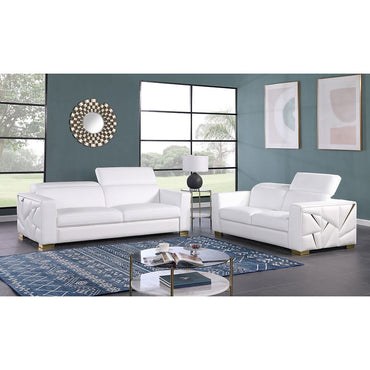 Astra Reclining Living Room Set (White)