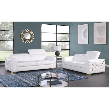 Astra Reclining Living Room Set (White)