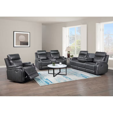 Ethan (Dark Grey) Reclining Living Room Set