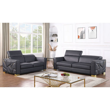Astra Reclining Living Room Set (Dark Navy)
