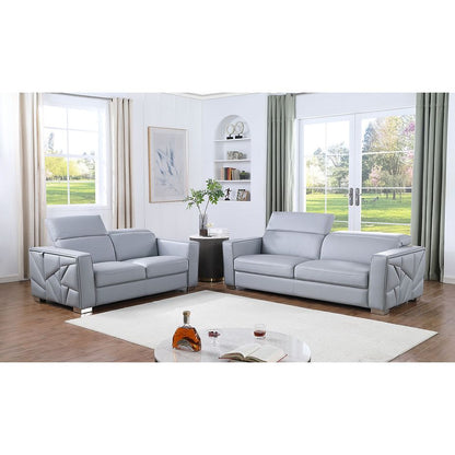 Astra Reclining Living Room Set (Light Blue)