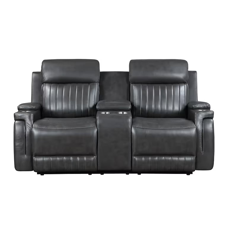 Ethan (Dark Grey) Reclining Living Room Set