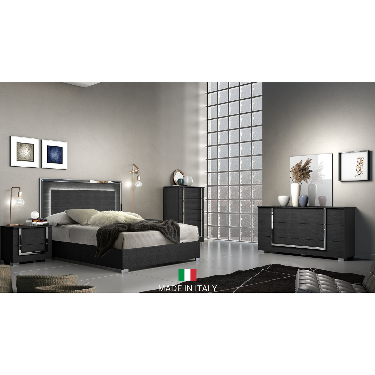 Antonella Collection (Black) Bedroom Set