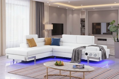 Magic White (LED & Speaker) Sectional