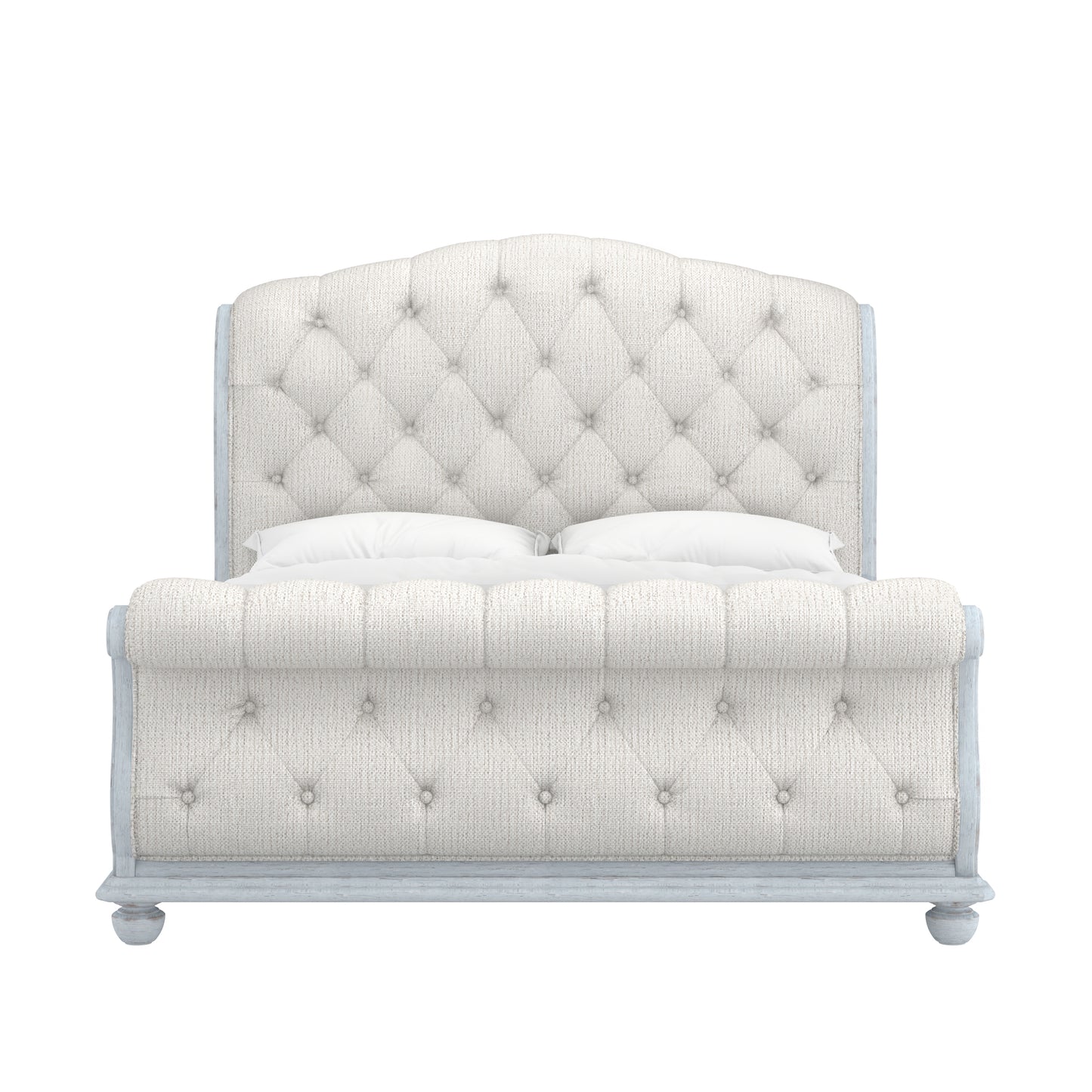 Summer Creek King Uph Sleigh Bed-Blue