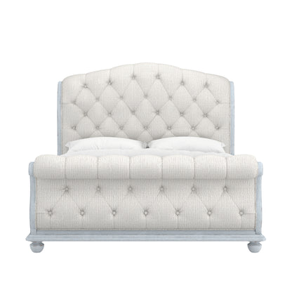 Summer Creek King Uph Sleigh Bed-Blue