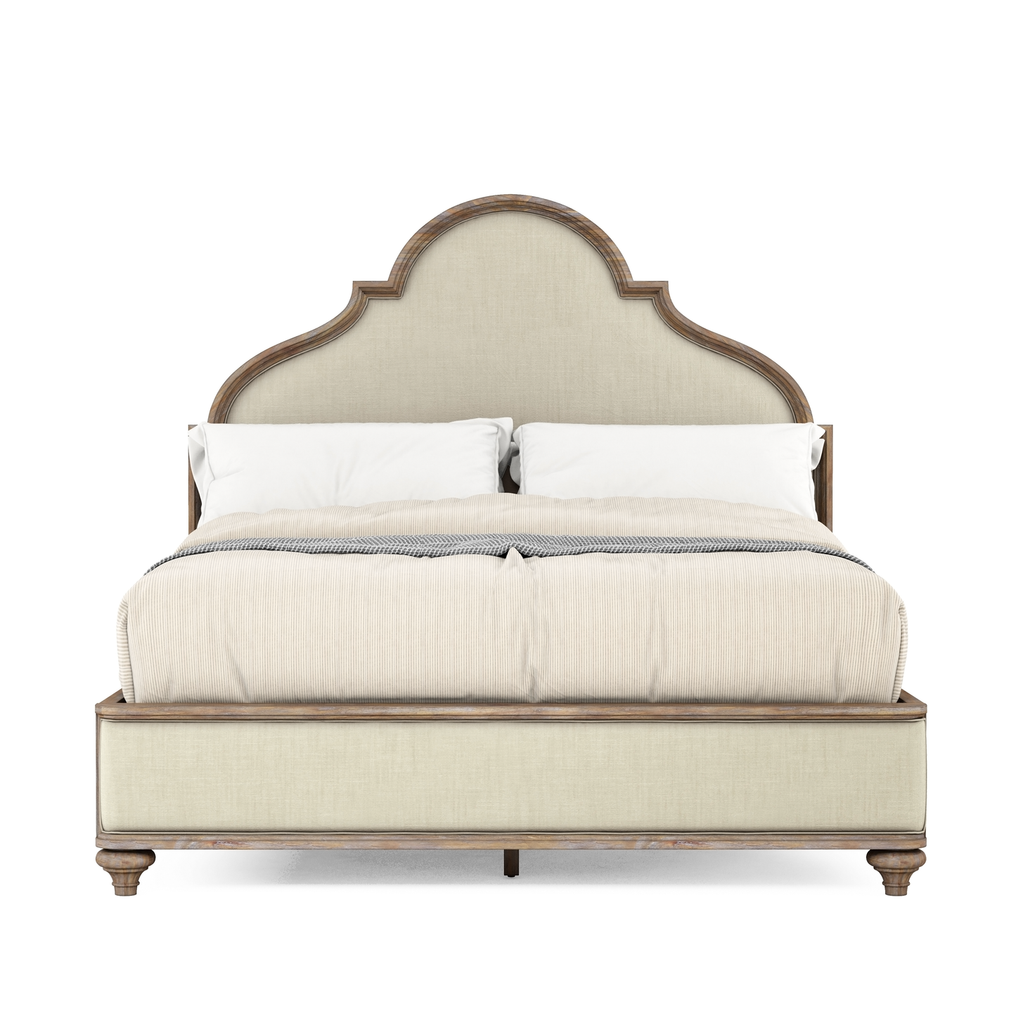 Architrave King Upholstered Panel Bed