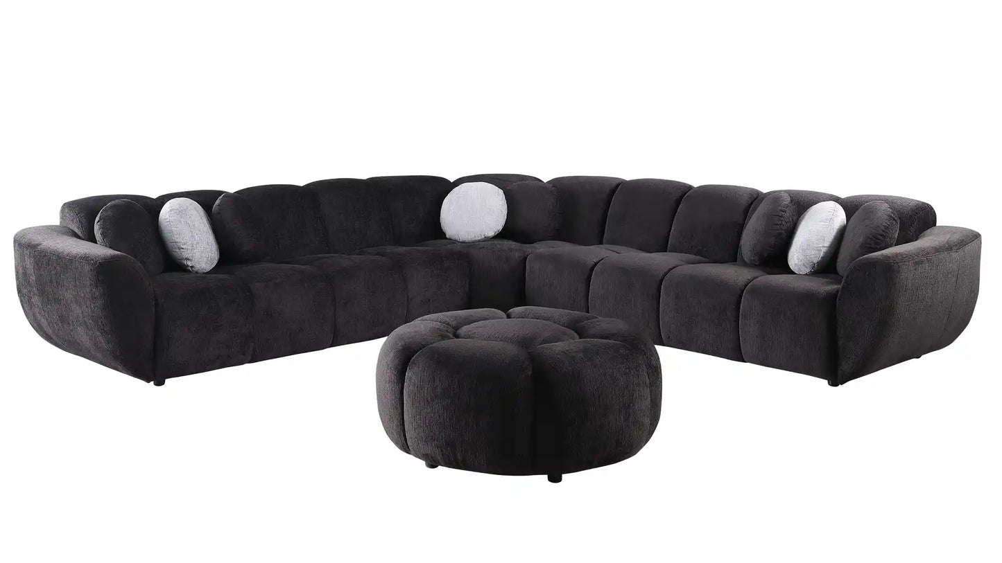 MI-3001 Rose (Black) Sectional