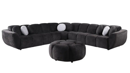 MI-3001 Rose (Black) Sectional
