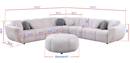 MI-3001 Rose (Black) Sectional
