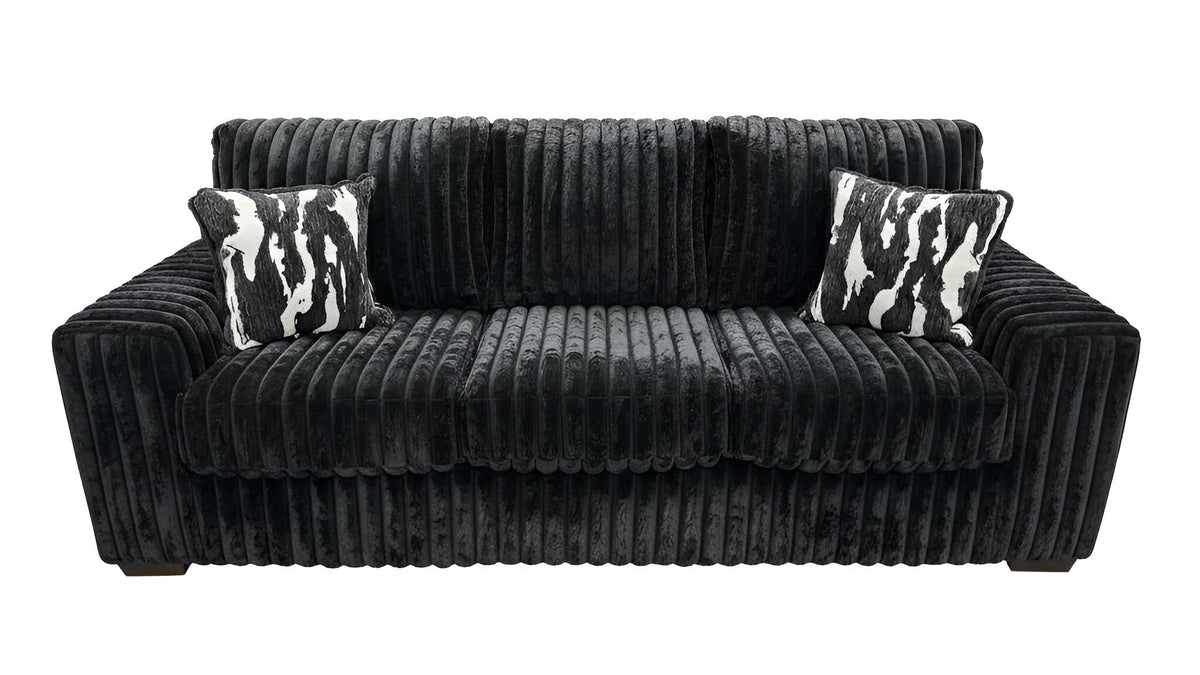 Sofa and Loveseat (Black) Living Room Set