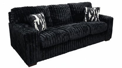 Sofa and Loveseat (Black) Living Room Set