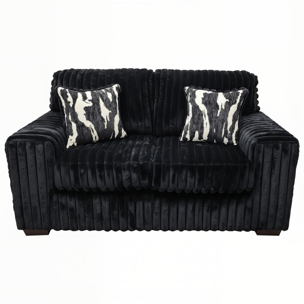 Sofa and Loveseat (Black) Living Room Set