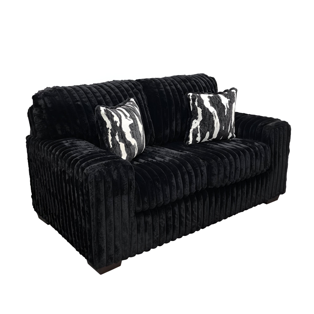 Sofa and Loveseat (Black) Living Room Set