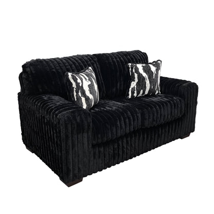 Sofa and Loveseat (Black) Living Room Set