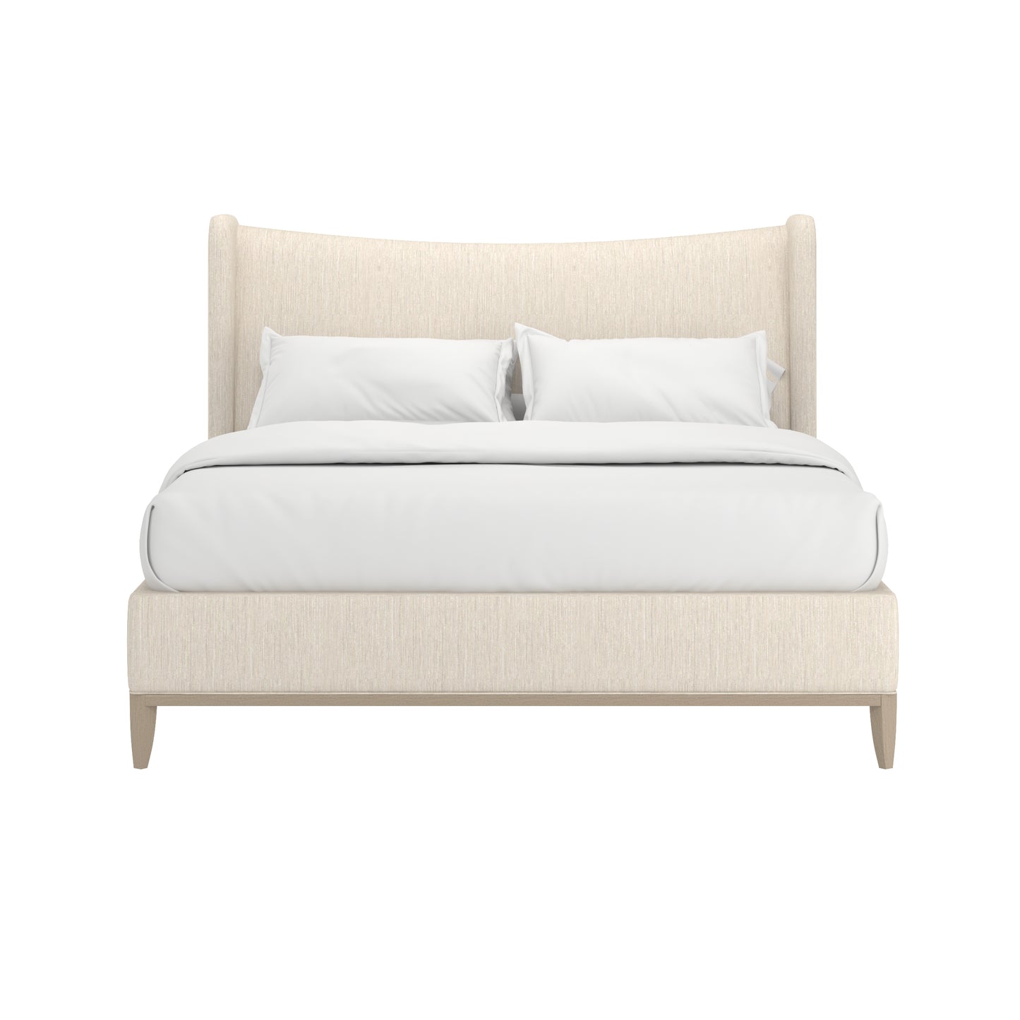 Edwin Queen Wing Shelter Uph Bed-Creme