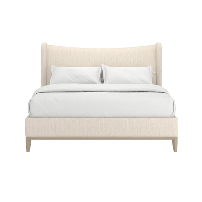 Edwin Queen Wing Shelter Uph Bed-Creme