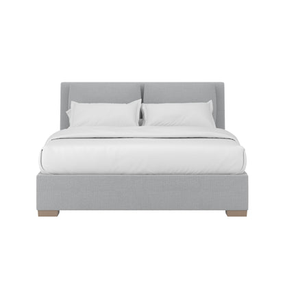 Grant King Pillow Back Uph Bed-Alum