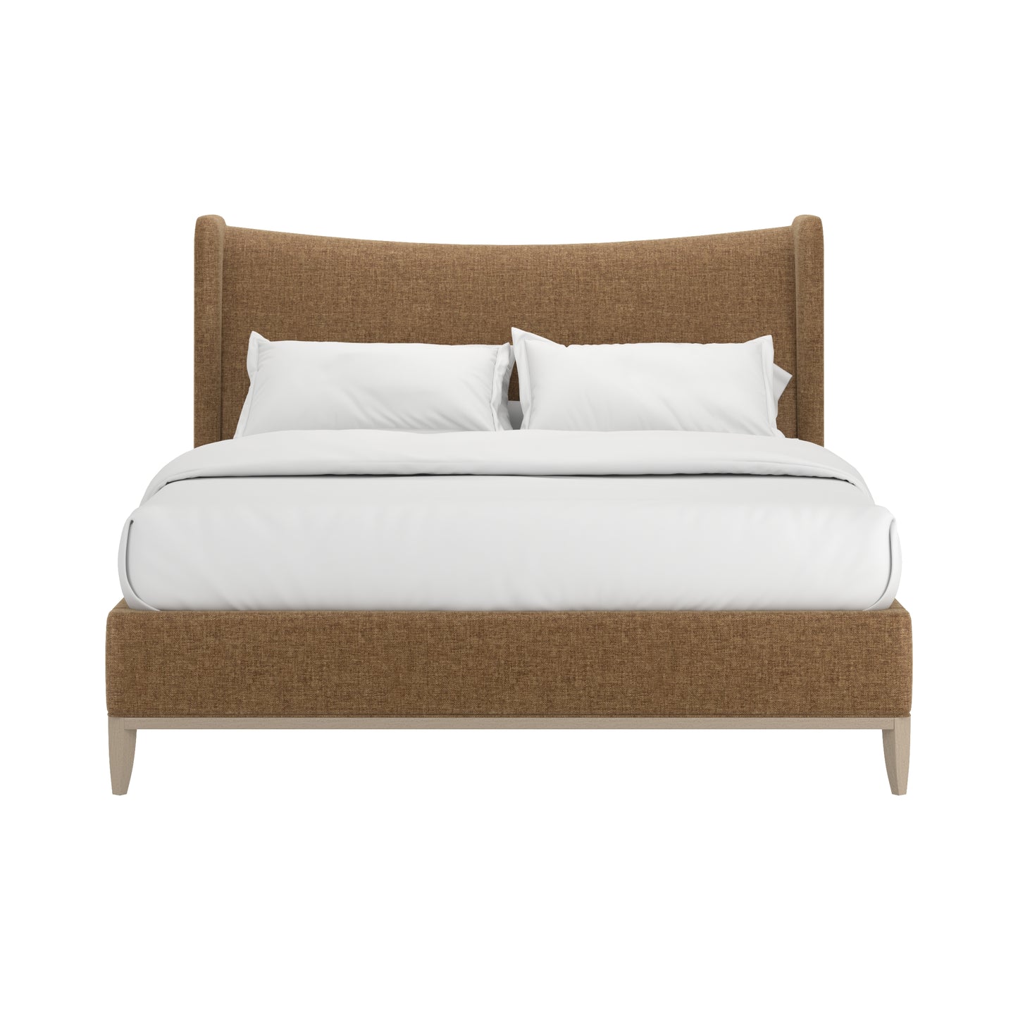 Edwin King Wing Shelter Uph Bed-Suede