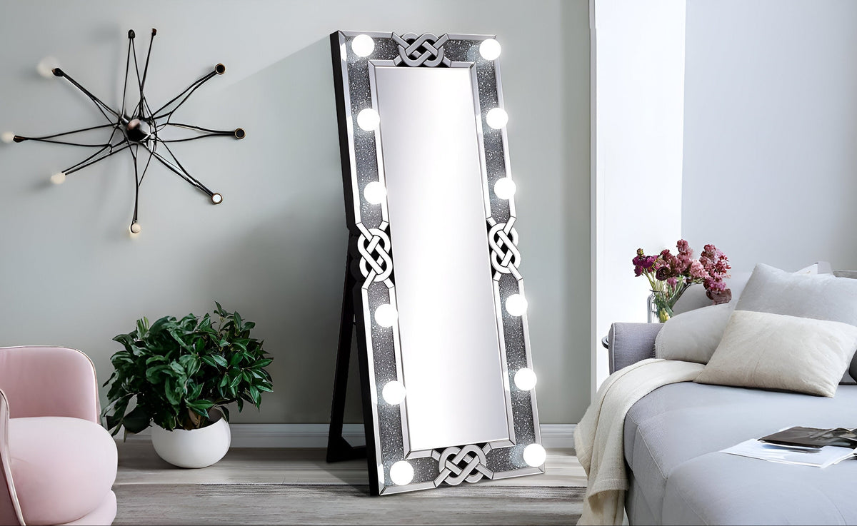 Glow LED Floor Mirror