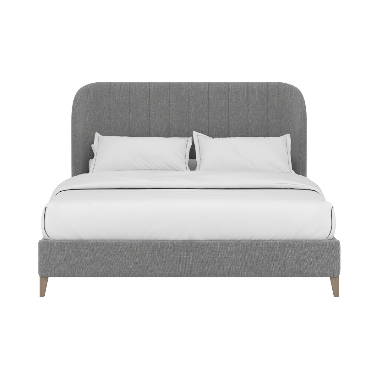 Dante Queen Wide Chn Uph Bed -Slate