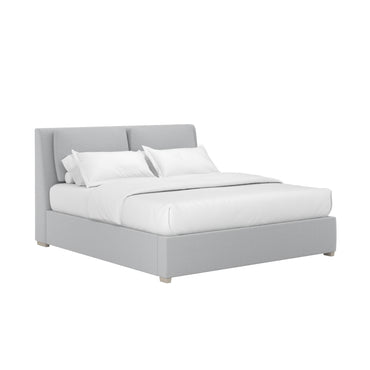 Grant King Pillow Back Uph Bed-Alum